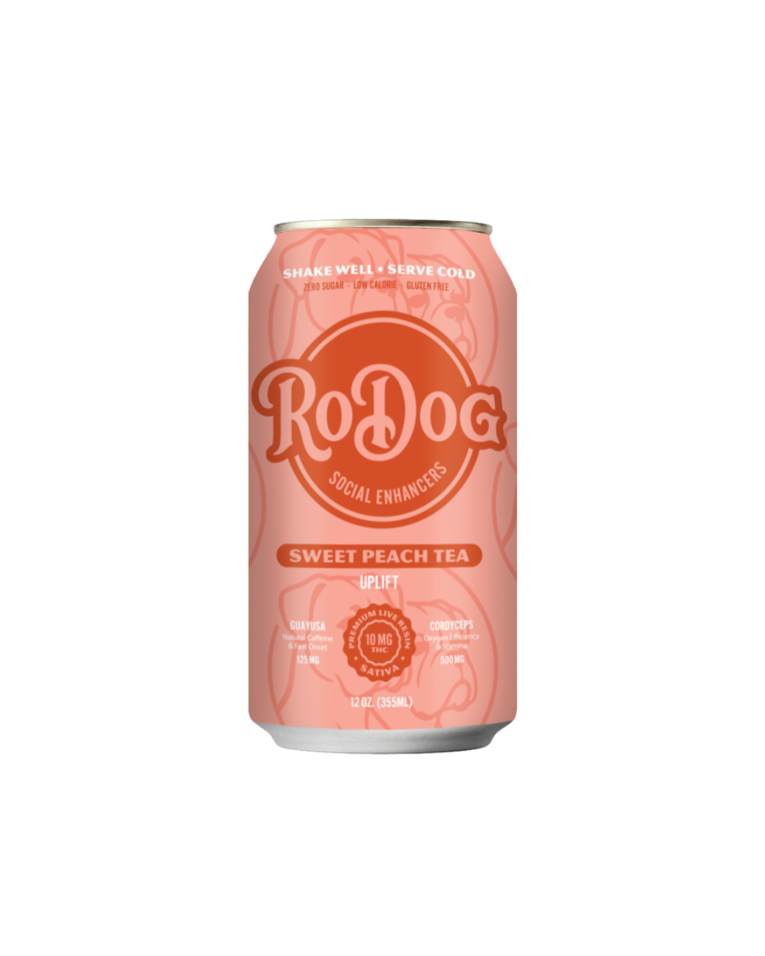 RoDog | Live Resin Delta 9 THC + Adaptogens | 10mg / Sweet Peach Tea